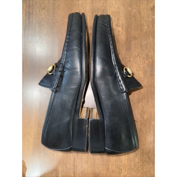 Gucci Jordaan Horsebit Loafer Black Leather Mens 10.5 EEE Made Italy Authentic main image 10